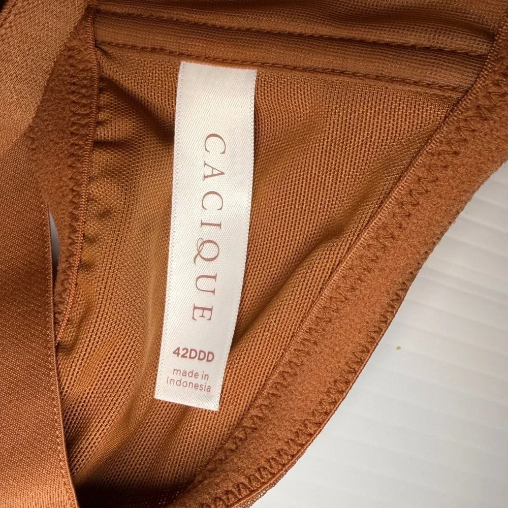 NWT Cacique Modern Collection Boost Plunge Bra Copper‎ Sparkle 42DDD